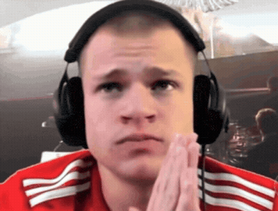 Man Wearing Headphones And Red Adidas Jacket GIF