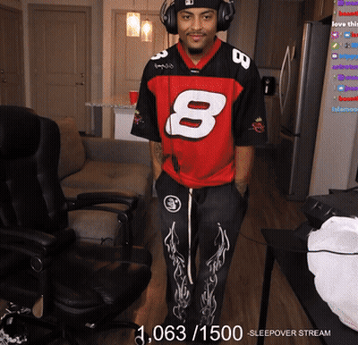 Man Wearing Headphones And Red Jersey GIF