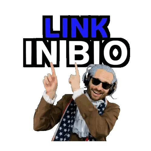 Man Wearing Headphones And Scarf Pointing Up Sticker