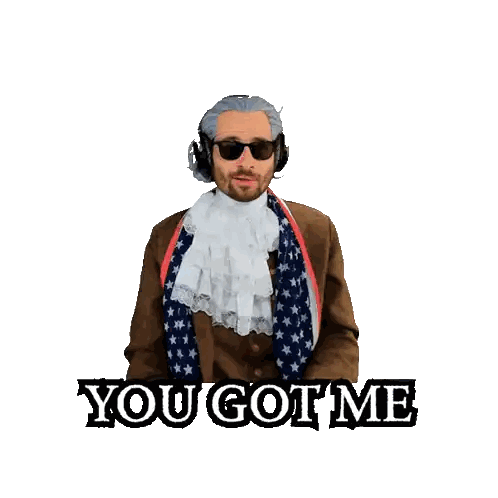 Man Wearing Headphones And Scarf Saying You Got Me Sticker