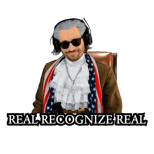 Man Wearing Headphones And Scarf With Real Recognize Real Sticker