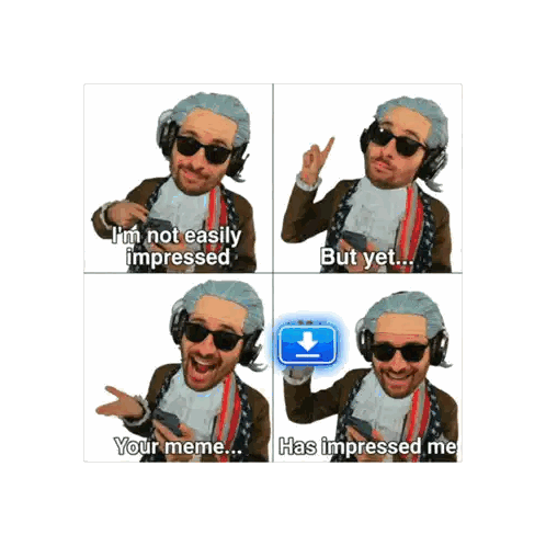 Man Wearing Headphones And Sunglasses Says Not Easily Impressed Sticker