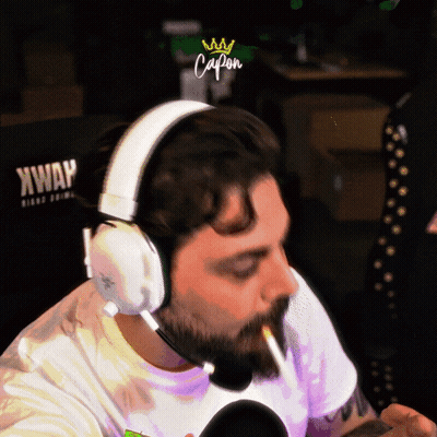 Man Wearing Headphones And Xway Shirt GIF