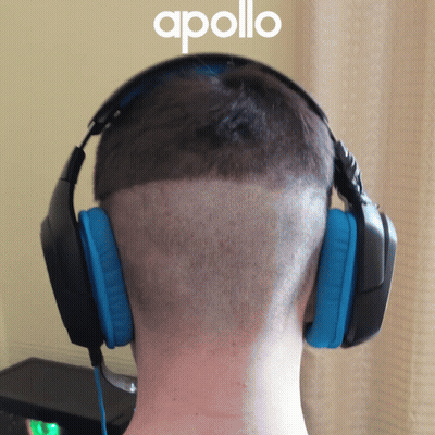 Man Wearing Headphones Apollo GIF