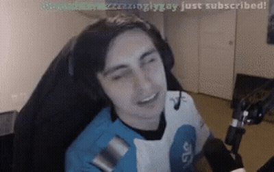 Man Wearing Headphones At Microphone GIF