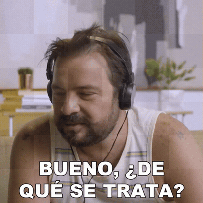 Man Wearing Headphones Bueno De Que Se Trata GIF