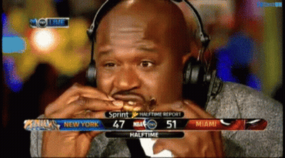 Man Wearing Headphones Eating Hamburger Sprint Halftime Report GIF