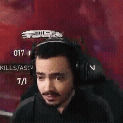 Man Wearing Headphones Facing Screen Kills / As GIF