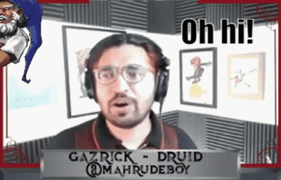 Man Wearing Headphones Gazrick Druid Sign GIF