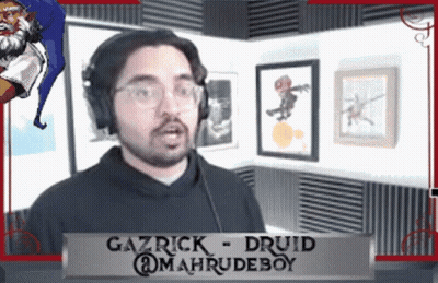 Man Wearing Headphones Gazrick Druid Sign GIF