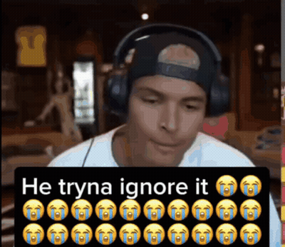 Man Wearing Headphones He Tryna Ignore It GIF