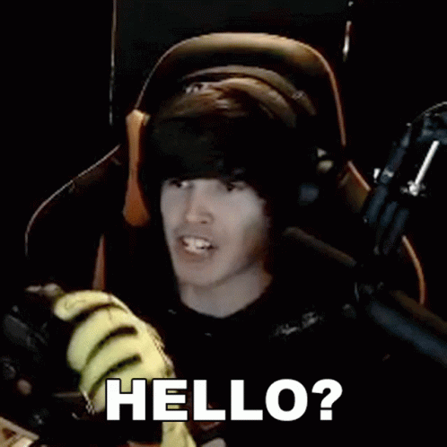 Man Wearing Headphones Holding Banana And Saying Hello GIF