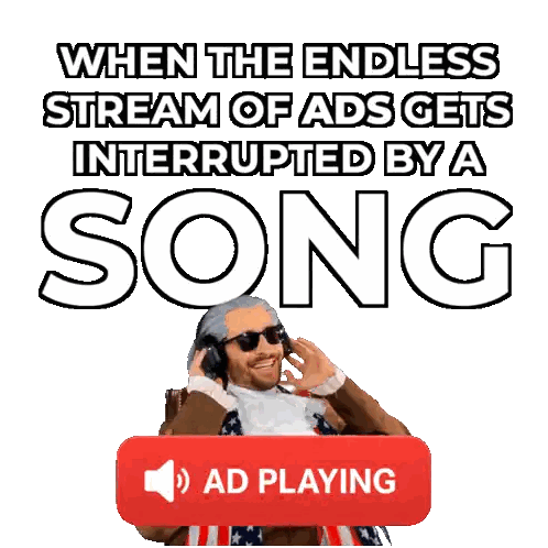 Man Wearing Headphones Holding Music Player Sticker