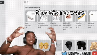 Man Wearing Headphones Holding No Way T-Shirt GIF