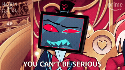 Man Wearing Headphones Holding Take Me Seriously Sign GIF