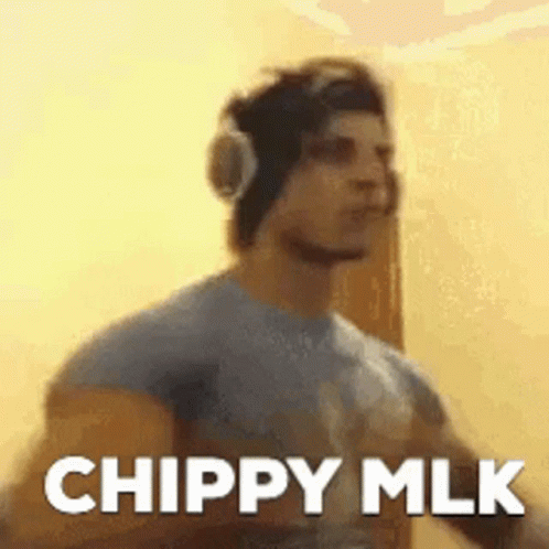 Man Wearing Headphones In Front Of Chippy MLK GIF