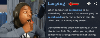 Man Wearing Headphones Looking At Larping Definition GIF