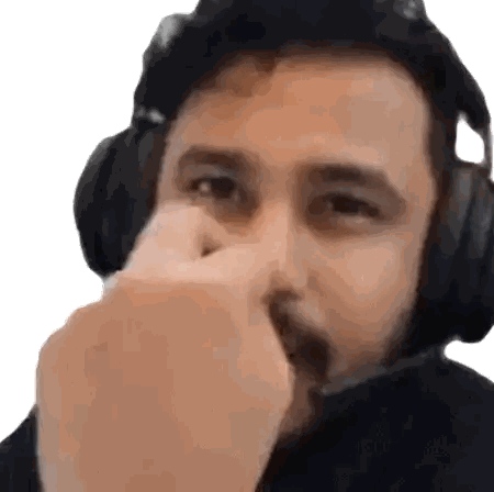 Man Wearing Headphones Making Fist Sticker