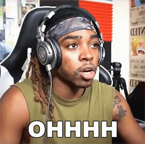 Man Wearing Headphones Making Funny Face GIF
