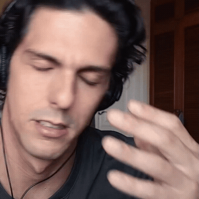 Man Wearing Headphones Making Funny Face GIF