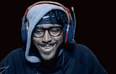 Man Wearing Headphones Making Funny Face GIF
