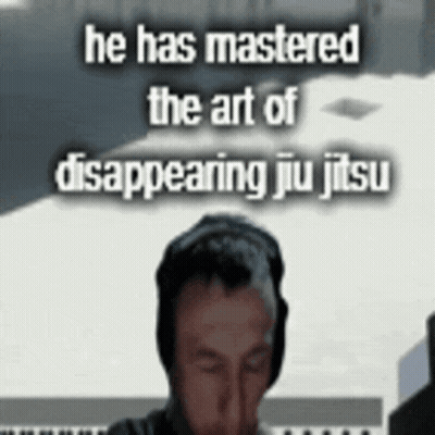 Man Wearing Headphones Mastering Disappearing Ju Jitsu GIF