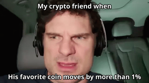 Man Wearing Headphones My Crypto Friend When Favorite Coin Moves 1% GIF