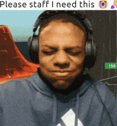 Man Wearing Headphones Please Staff GIF