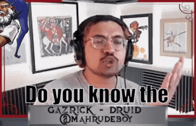Man Wearing Headphones Saying Gazrick Druid GIF