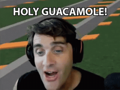 Man Wearing Headphones Saying Holy Guacamole GIF