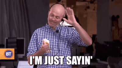 Man Wearing Headphones Saying Im Just Sayin GIF