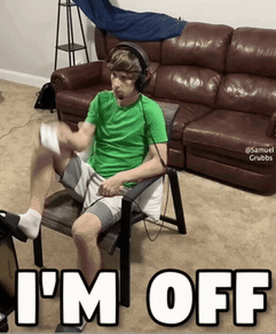 Man Wearing Headphones Saying Im Off GIF
