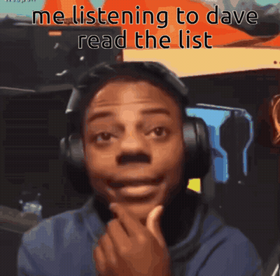 Man Wearing Headphones Saying Me Listening To Dave Read The List GIF