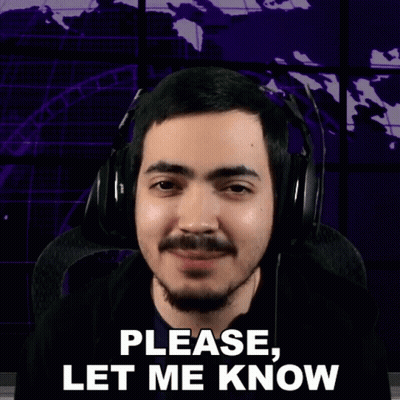 Man Wearing Headphones Saying Please Let Me Know GIF