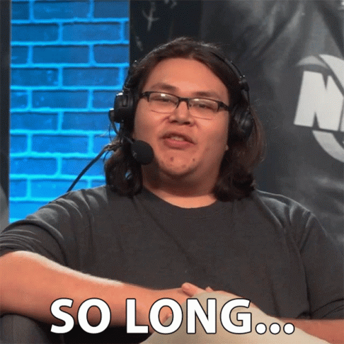 Man Wearing Headphones Saying So Long GIF