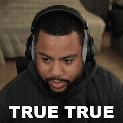 Man Wearing Headphones Saying True True GIF