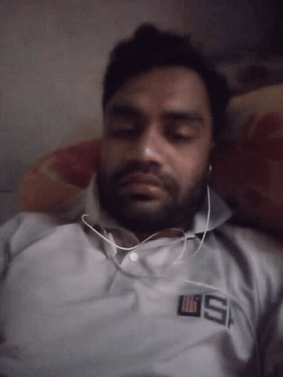 Man Wearing Headphones Saying US GIF