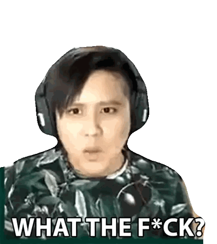 Man Wearing Headphones Saying What Sticker