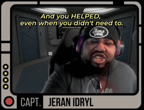 Man Wearing Headphones Saying You Helped GIF