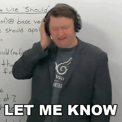 Man Wearing Headphones Says Let Me Know GIF