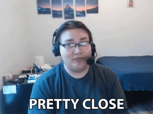 Man Wearing Headphones Says Pretty Close GIF