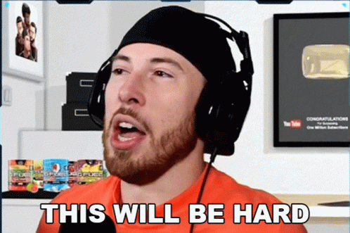 Man Wearing Headphones Says This Will Be Hard On Screen GIF