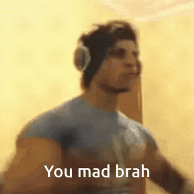 Man Wearing Headphones Says You Mad Brah Blurry Photo GIF