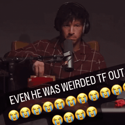 Man Wearing Headphones Sitting At Microphone GIF