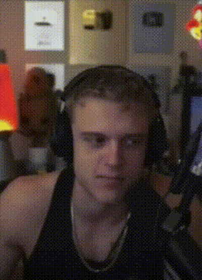 Man Wearing Headphones Sitting At Microphone GIF