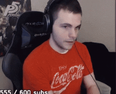 Man Wearing Headphones Sitting In Gaming Chair GIF