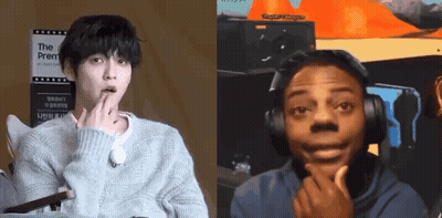 Man Wearing Headphones Sitting Next To Another Man GIF