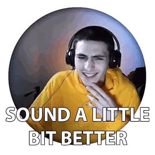 Man Wearing Headphones Sound Better Sticker