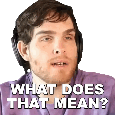 Man Wearing Headphones Surprised What Does That Mean Sticker