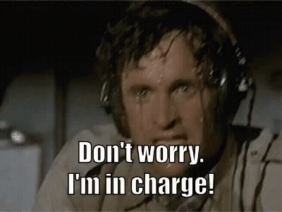 Man Wearing Headphones Sweating Saying Don't Worry I'm In Charge GIF